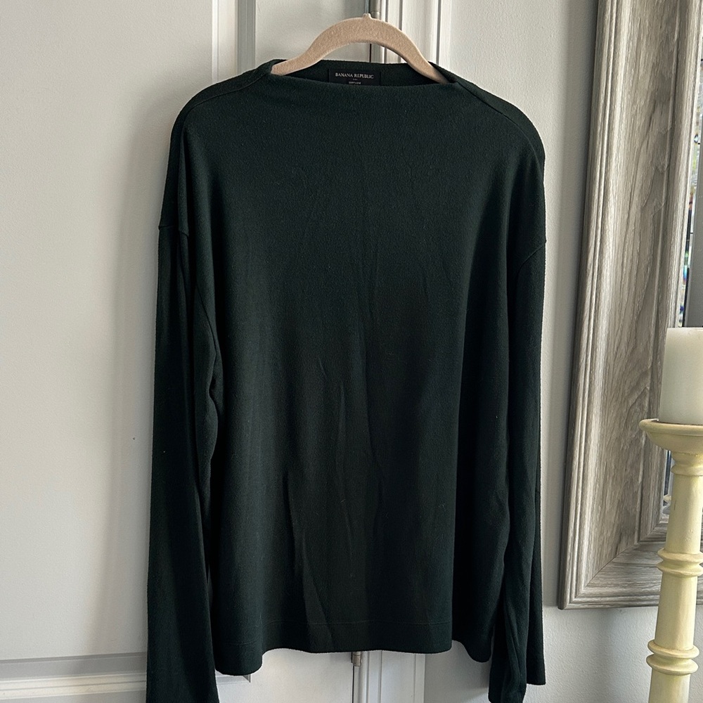 Green Long Sleeve Top Banana Republic